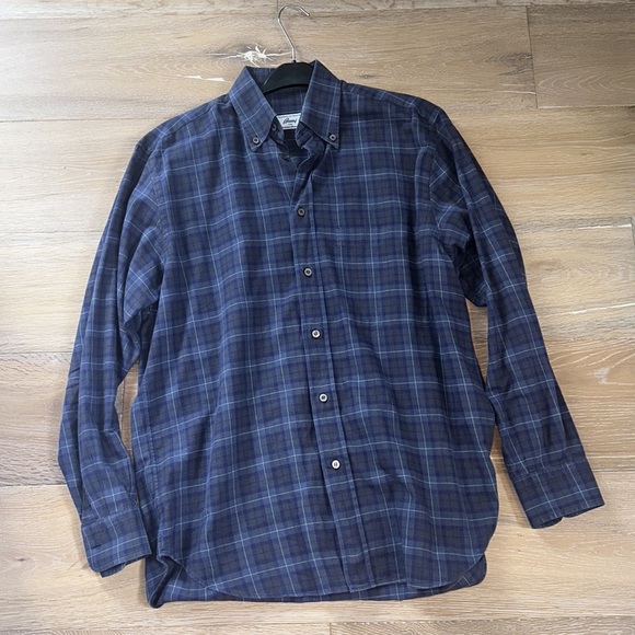 Brioni Plaid Button Down Longsleeve